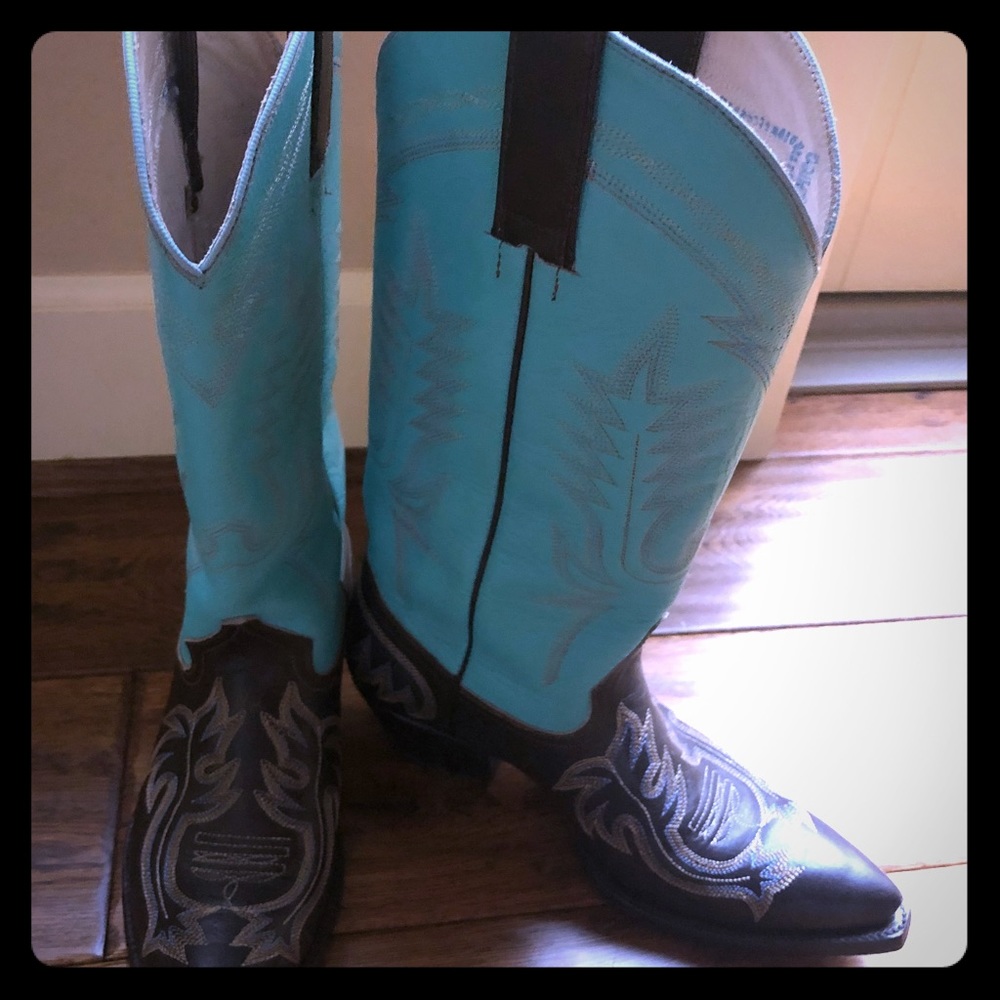 Rancho Loco Cowboy Boots, Turquoise